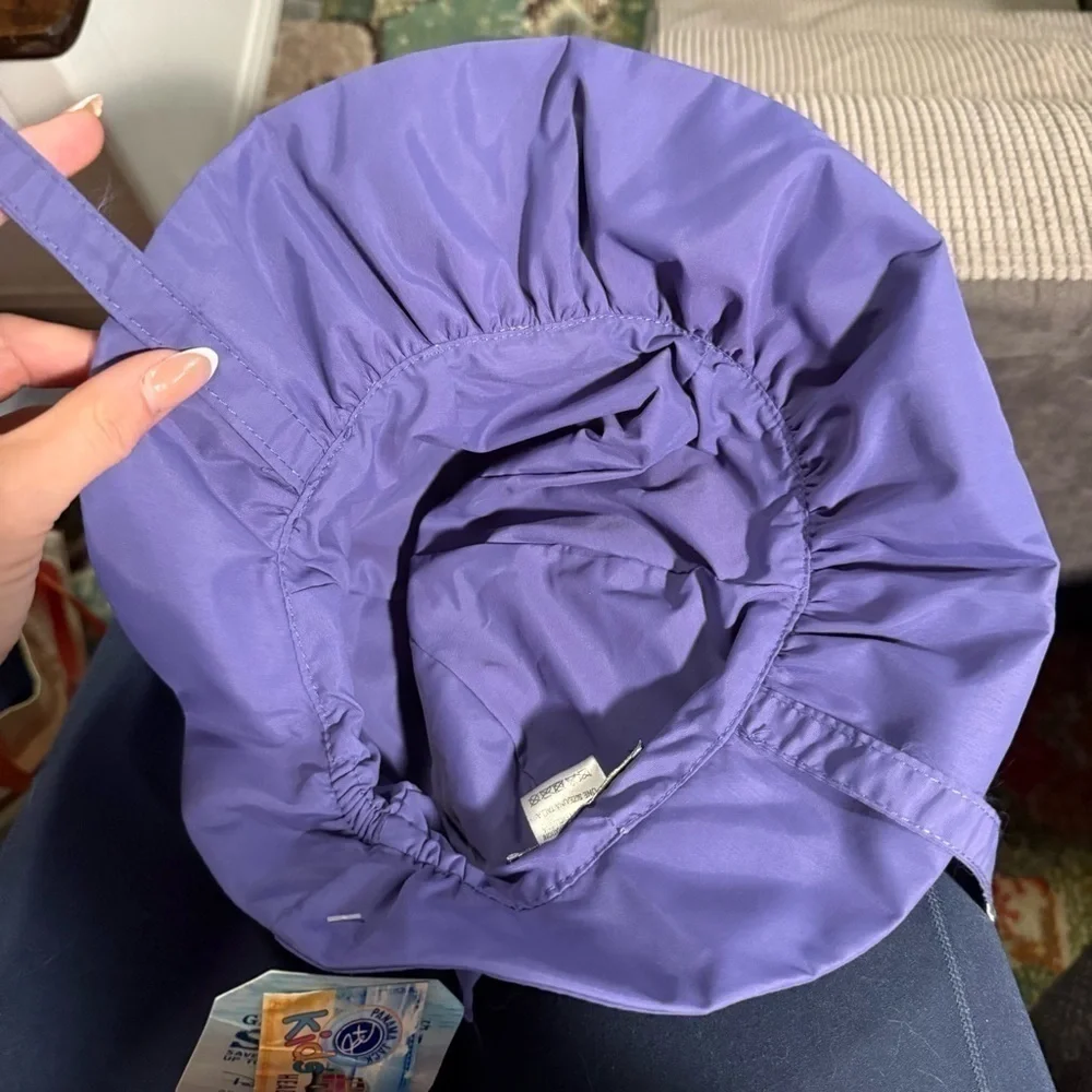 New toddler Panama Jack spf purple hat with bow in the back